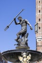 17th century Neptune\'s Fountain Statue at Long Market Street, Gdansk, Poland Royalty Free Stock Photo