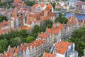Urban landscape, aerial view of the old city of Gdansk, Poland Royalty Free Stock Photo