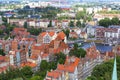 Urban landscape, aerial view of the old city of Gdansk, Poland Royalty Free Stock Photo