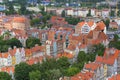 Urban landscape, aerial view of the old city of Gdansk, Poland Royalty Free Stock Photo