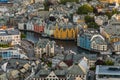 Gdansk, Poland - Juny, 2019: . Alesund is a port and tourist city in Norway. View point on Mount Aksla Royalty Free Stock Photo