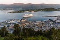 Gdansk, Poland - Juny, 2019: . Alesund is a port and tourist city in Norway. View point on Mount Aksla Royalty Free Stock Photo