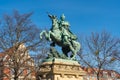 Gdansk, Poland - 11 March, 2022: Monument of king Jan III Sobieski Royalty Free Stock Photo