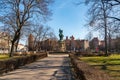 Gdansk, Poland - 11 March, 2022: Monument of king Jan III Sobieski Royalty Free Stock Photo