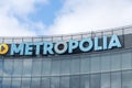Sign of Metropolia shopping mall in Gdansk Wrzeszcz Royalty Free Stock Photo