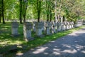 Gdansk, Poland - May 22, 2017: Cemetery Monuments of Zaspa Heroes.