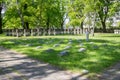 Gdansk, Poland - May 22, 2017: Cemetery Monuments of Zaspa Heroes. Royalty Free Stock Photo