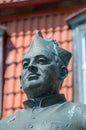 Gdansk, Poland - May 22, 2017: Close-up of monument of Polish Roman Catholic priest Bronislaw Komorowski