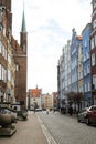 Gdansk Poland - May 2022 Mariacka Street - Ulica Mariacka on the old town. Old architecture historical place. Travel