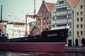 GDANSK, POLAND - May 17, 2014: Ship in historic marine. Museum s