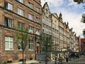 The Gdansk city centre, popular Polish touristic destination. Impressive old town architecture Royalty Free Stock Photo