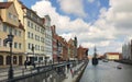 Gdansk, Poland, 22nd May 2021: The Gdansk city centre, popular Polish touristic destination. Royalty Free Stock Photo