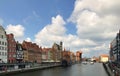 Gdansk, Poland, 22nd May 2021: The Gdansk city centre, popular Polish touristic destination. Impressive old town architecture Royalty Free Stock Photo