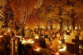 Gdansk, Poland - November 1 2011 : Cemetery in Nowy Port on All Saints` Day.