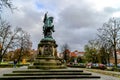 Monument to Jan III Sobieski in the historic center of Gdansk The wood market Royalty Free Stock Photo