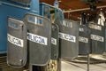 Exhibition of milicja (police) shields in European Solidarity Centre in Gdansk, Poland