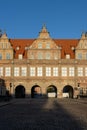 Mesmerizing view of the Green Gate entrance to the old town of Gdansk in Poland Royalty Free Stock Photo