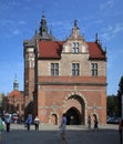 Gdansk, Poland. The old castle with facade and portal
