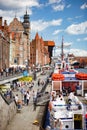 Gdansk, Old medieval architecture - water reflection Royalty Free Stock Photo