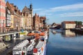 Gdansk, Old medieval architecture - water reflection Royalty Free Stock Photo