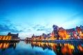 Gdansk, Poland old town, Motlawa river. Zuraw crane Royalty Free Stock Photo
