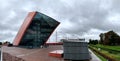 The building of the museum of Second World War II in cloudy day