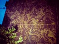 Gdansk, Poland - September 29, 2012: Mural in the form of constellations of the zodiac signs