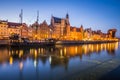 Gdansk,Poland-September 19,2015: old town and famous crane, Poli Royalty Free Stock Photo