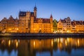 Gdansk,Poland-September 19,2015: old town and famous crane, Poli Royalty Free Stock Photo