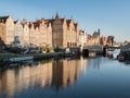 Riverfront bars and restaurants in Gdansk Poland Royalty Free Stock Photo