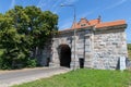 Gdansk, Pomeranian / Poland - July 19, 2019: Old buildings of the Zubr Bastion in Gdansk. Fortification erected by Prussia in