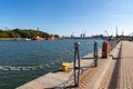 Gdansk, Pomeranian / Poland - September, 24, 2019: Seaport in Gdansk. Harbor buildings in Central Europe