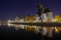 Gdansk of Riverside at night Royalty Free Stock Photo
