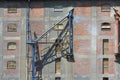 Gdansk Shipyard by Vistula river, old, abandoned post-industrial building, Gdansk, Poland Royalty Free Stock Photo