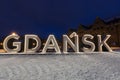 Gdansk sign in the old town Royalty Free Stock Photo