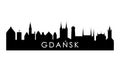 Gdansk skyline silhouette.