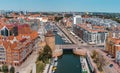 gdansk city aerial view Royalty Free Stock Photo