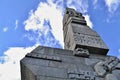 Gdansk Westerplatte monument with blue sky and white clouds Royalty Free Stock Photo