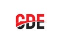 GDE Letter Initial Logo Design Vector Illustration