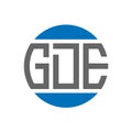 GDE letter logo design on white background. GDE creative initials circle logo concept. GDE letter design