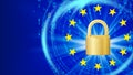 GDPR Background Vector. Padlock. General Data Protection Regulation. Security Technology. Illustration Royalty Free Stock Photo