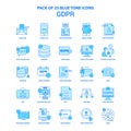 GDPR Blue Tone Icon Pack - 25 Icon Sets Royalty Free Stock Photo