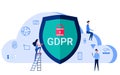 GDPR concept. General Data Protection Regulation for protect the personal data and privacy.