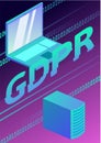 GDPR, concept illustration. General Data Protection Regulation. Protection of personal data. Vector poster. Royalty Free Stock Photo