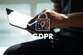 GDPR. Data Protection Regulation IT technologist Data Security s Royalty Free Stock Photo