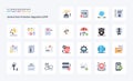 25 Gdpr Flat color icon pack