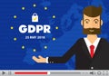 GDPR General Data Protection Regulation Business Internet Technology Concept Royalty Free Stock Photo