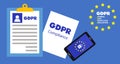 GDPR General Data Protection Regulation Business Internet Technology Concept Royalty Free Stock Photo