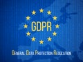 Gdpr general data protection regulation. Internet business safety vector background Royalty Free Stock Photo