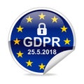 GDPR General Data Protection Regulation Notification Sticker